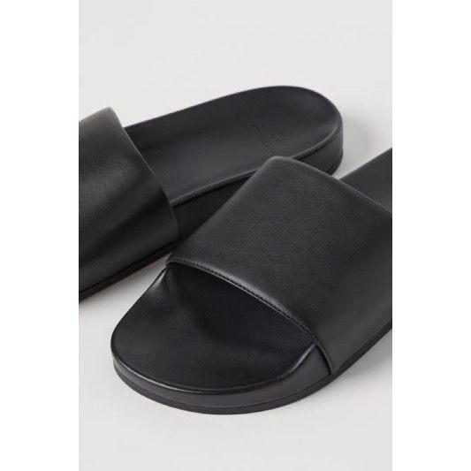H&M Leather Mules Sandals Sendal Selop Flip Flop