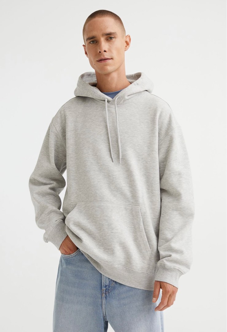 Grey Marl Oversized Hoodie.