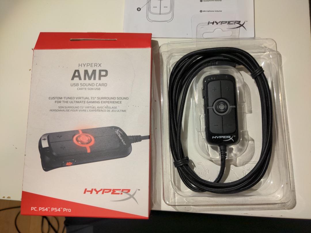 HyperX USB sound card with virtual 7.1 surround, 音響器材, 其他音響配件及設備 ...