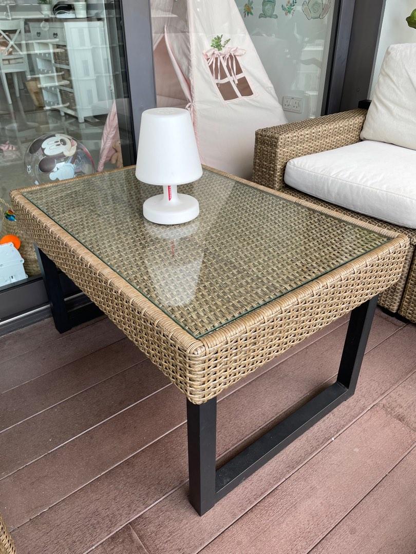 IKEA garden furniture set with coffee table, Furniture & Home Living