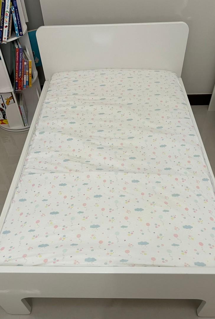 Ikea Slakt bed and extendable mattress, Furniture & Home Living