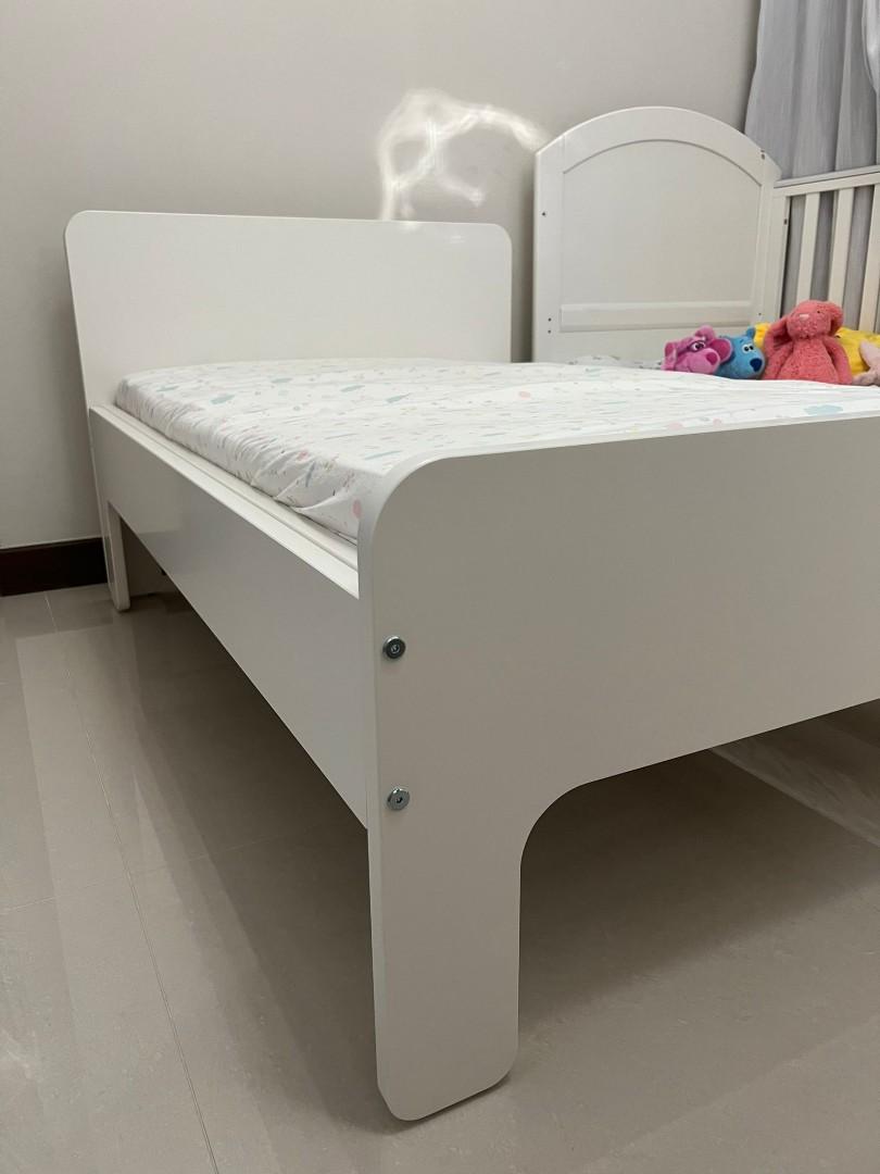 Ikea Slakt bed and extendable mattress, Furniture & Home Living