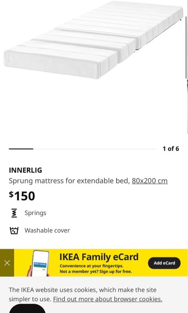 Ikea Slakt bed and extendable mattress, Furniture & Home Living