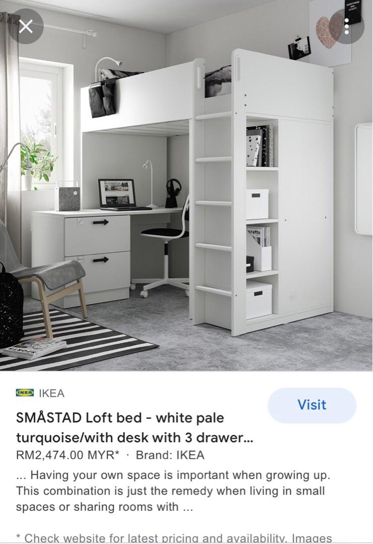 Ikea Smastad Loft Bed Bunk Bed Furniture Home Living Furniture Bed Frames Mattresses On Carousell