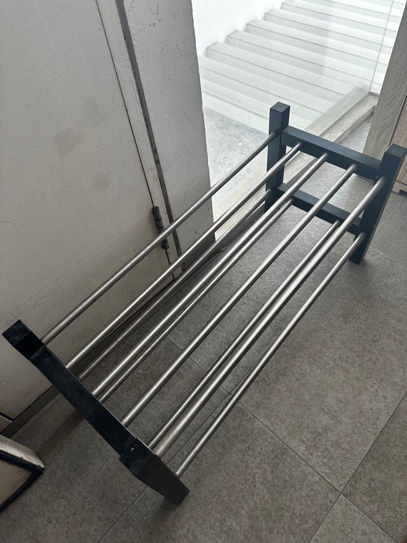 IKEA TJUSIG Shoe rack, black, 79x32x37 cm, Furniture & Home Living