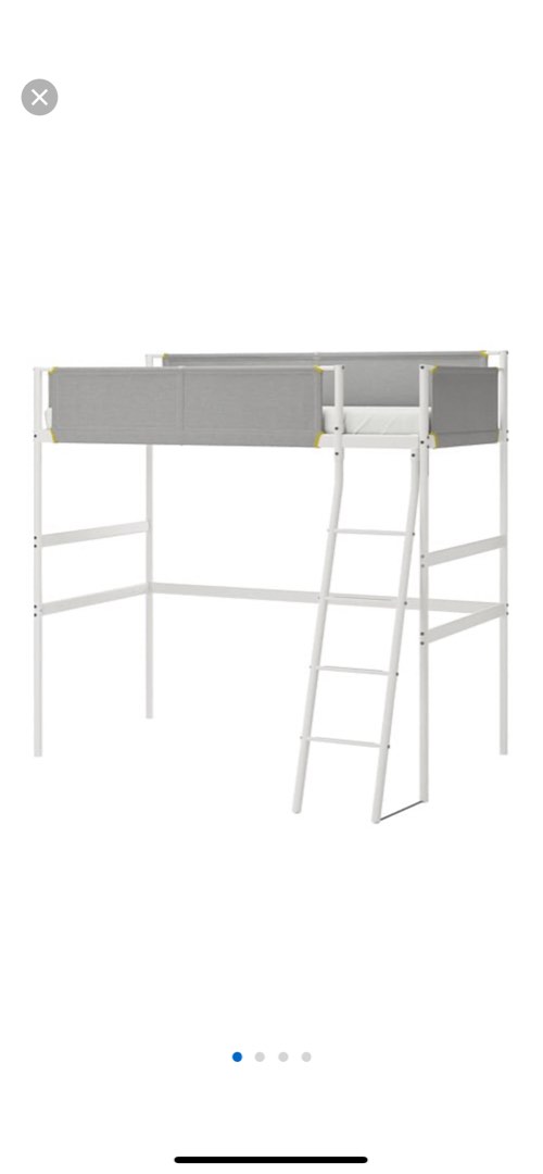 IKEA Vitval Loft bed 90x200 cm, Furniture & Home Living, Bedding