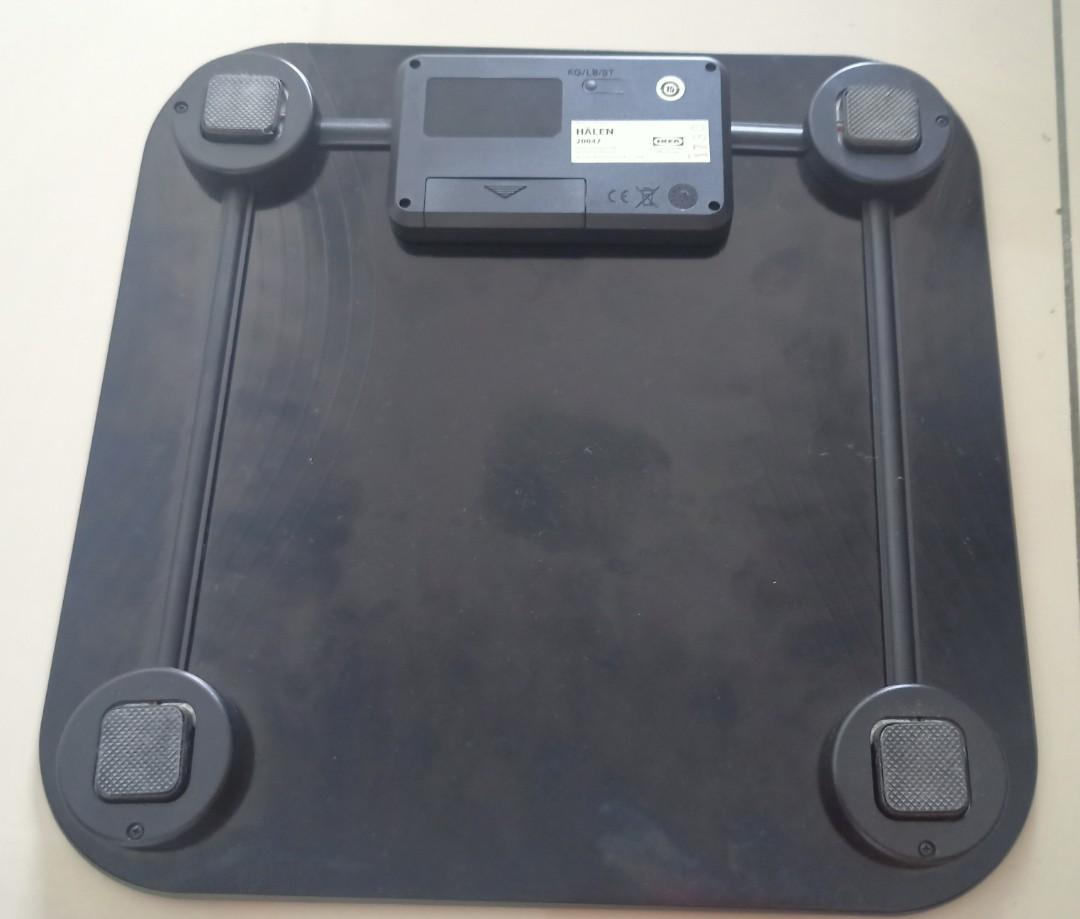 IKEA Weight scale black, Health & Nutrition, Health Monitors & Weighing