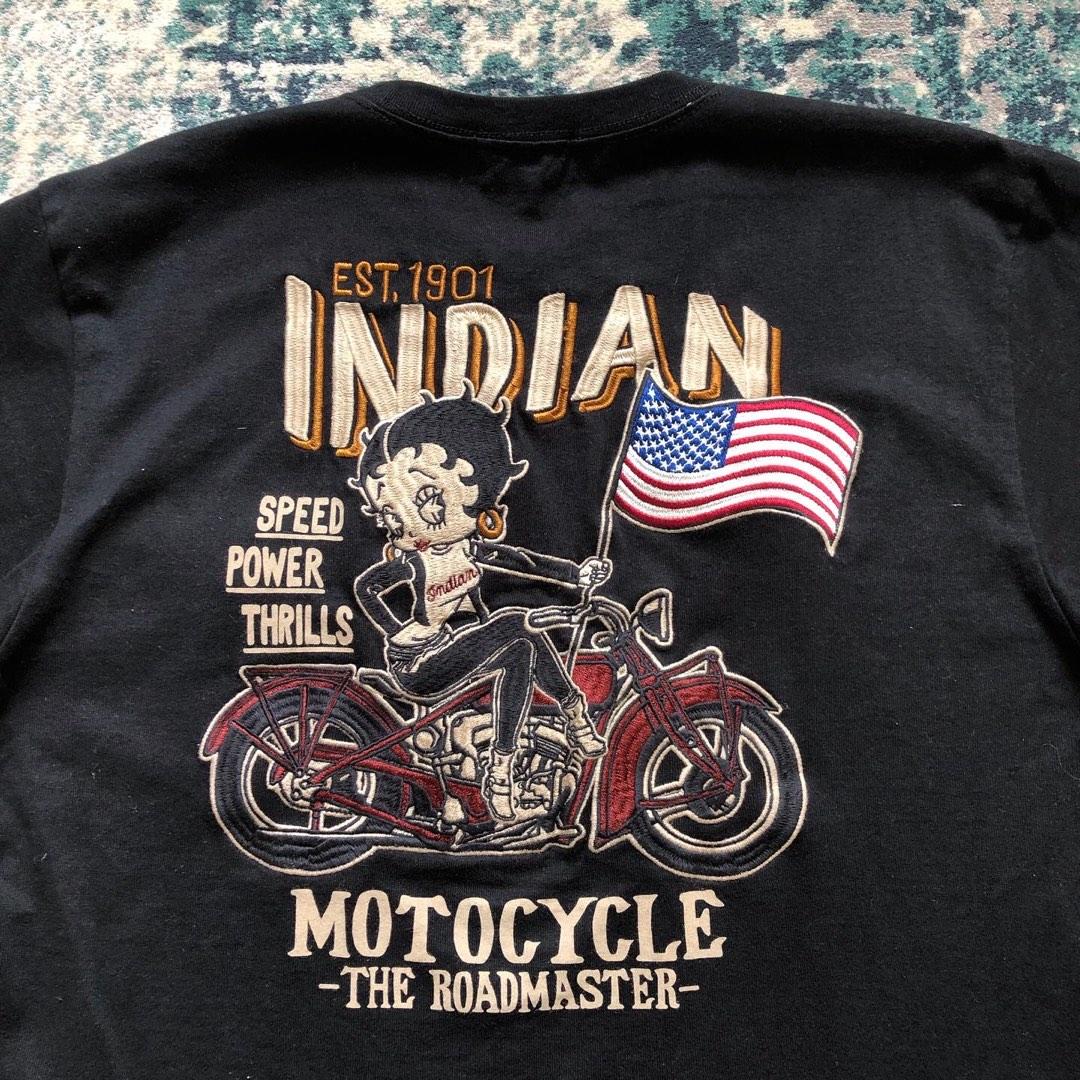 Indian Motorcycle x Betty Boop T-Shirt, Men's Fashion, Tops & Sets 