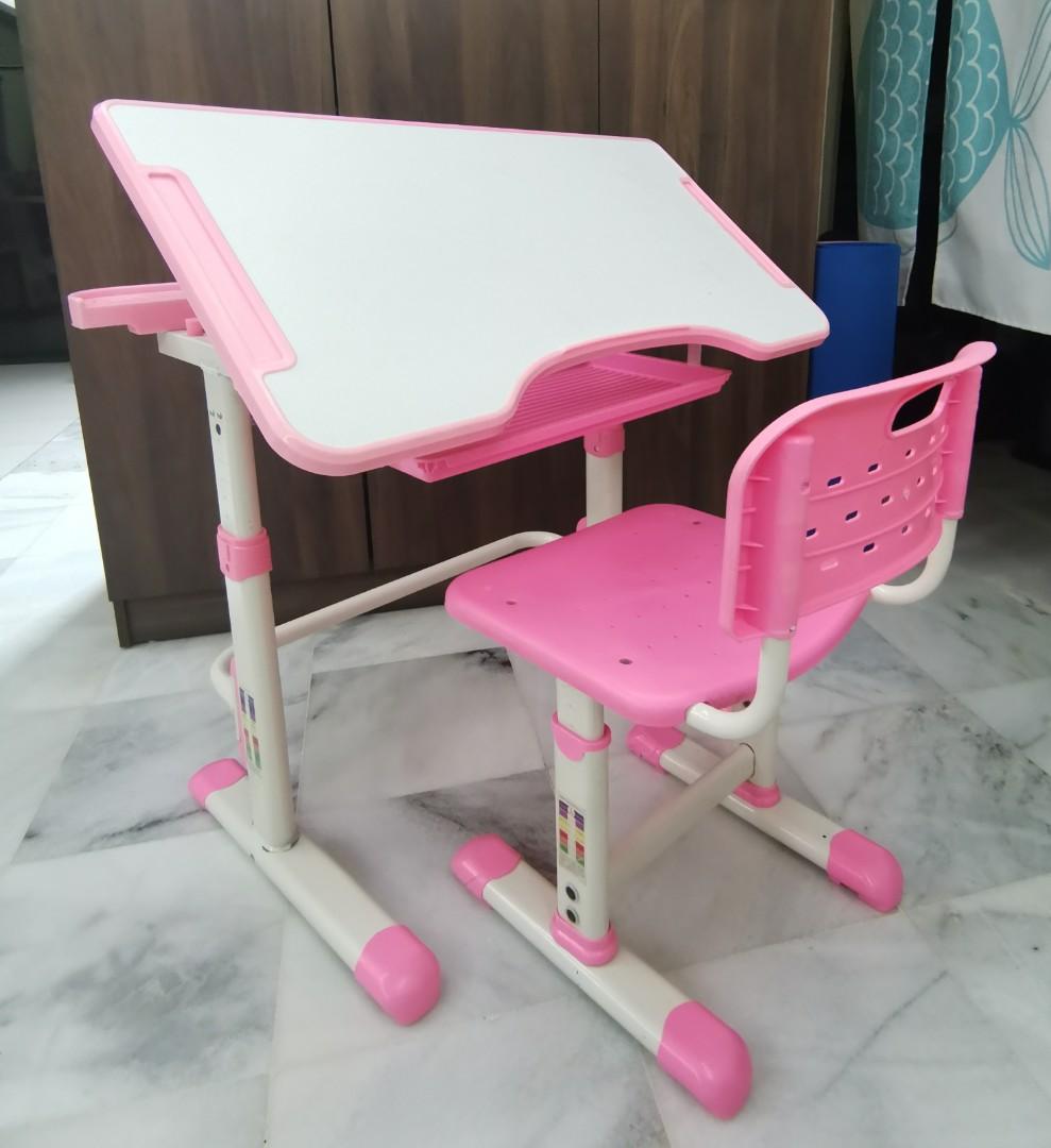 Kids adjustable height table and chair, Babies & Kids, Baby Nursery