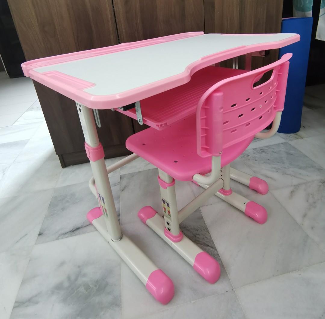 Kids adjustable height table and chair, Babies & Kids, Baby Nursery