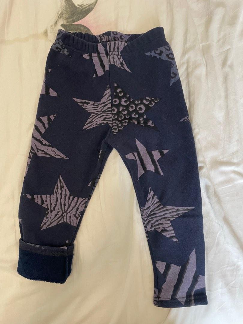 Blue star fleece lined leggings on sale