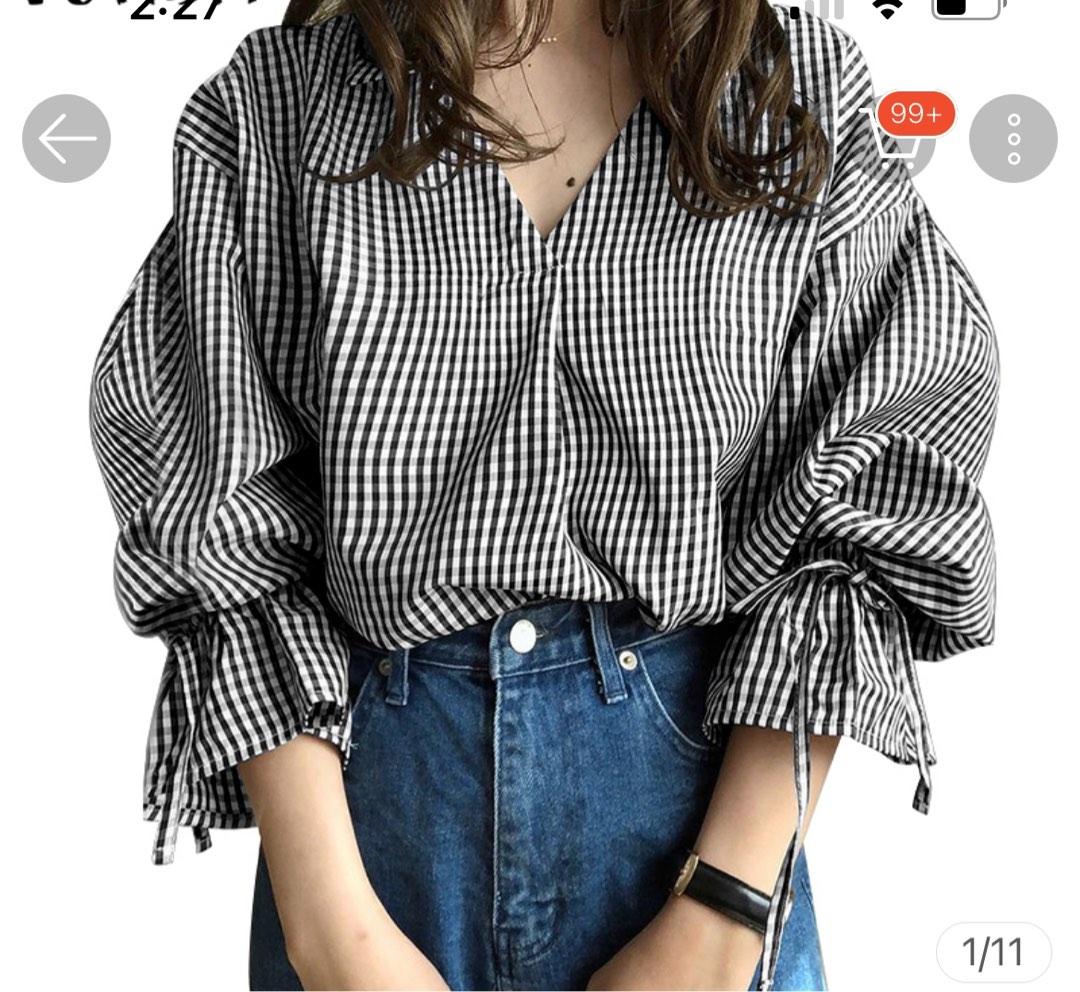 Korean Casual Long Sleeves Women s Fashion Tops Blouses on