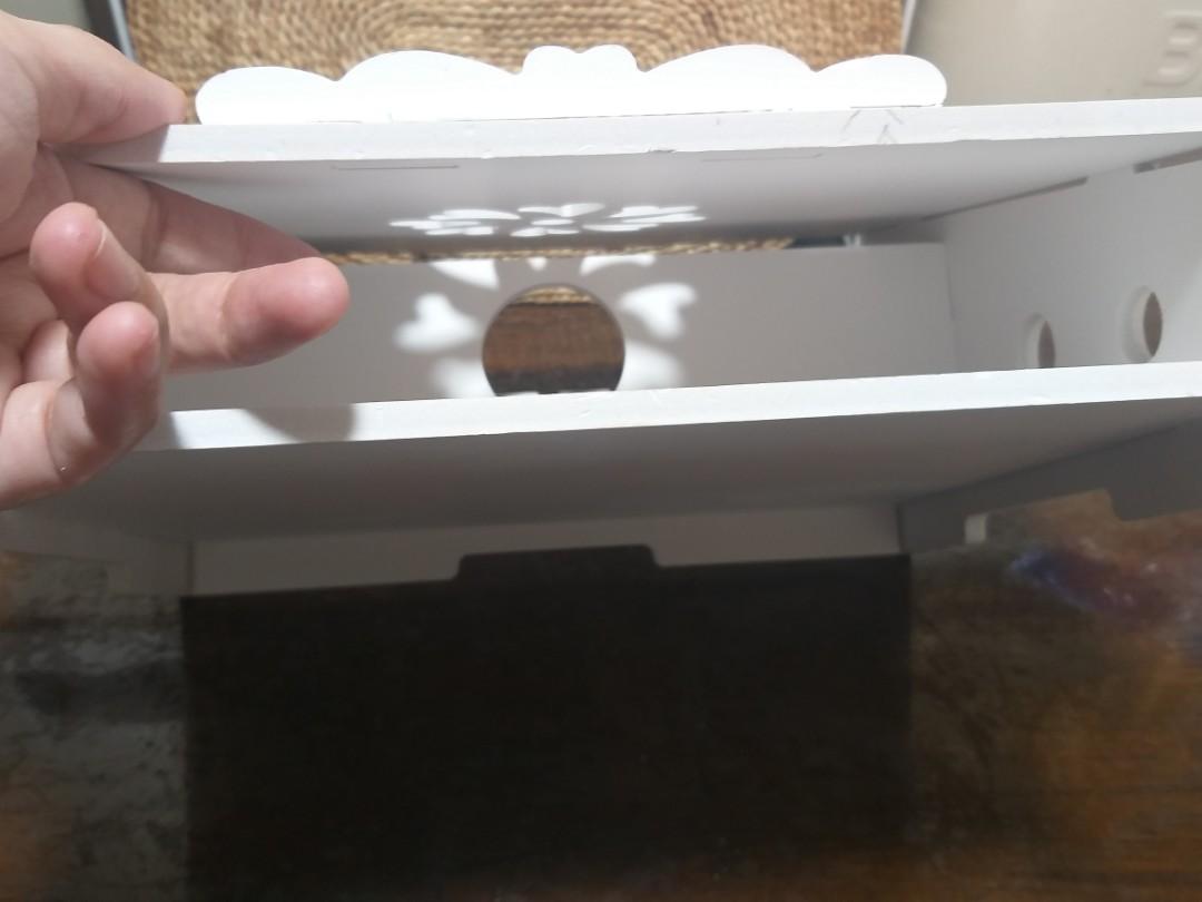 Laptop stand (Category: Laptops & Notebooks) located in Cavite. Submitted by wishie_collects (Listing ID 1187238211, Image 3). Description: light wooden board material with minimal signs of usage.