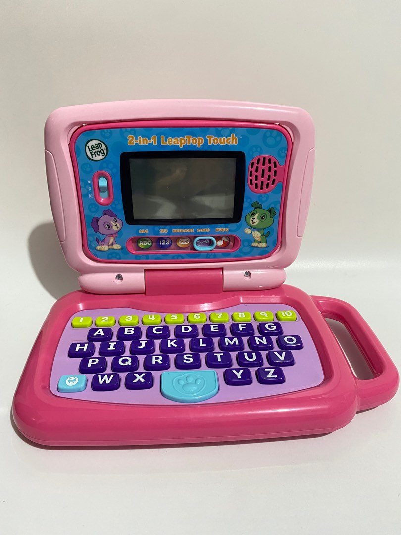 Leapfrog 2 in 1 Laptop Touch Pink, Hobbies & Toys, Toys & Games on