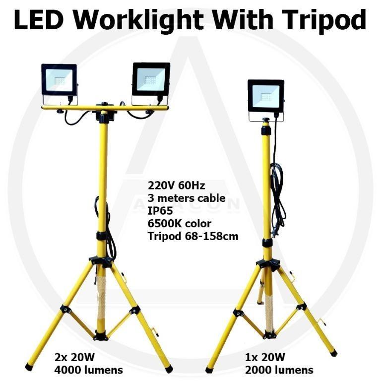 LED Work Light with Tripod Stand Single Rechargeable LED Work Light