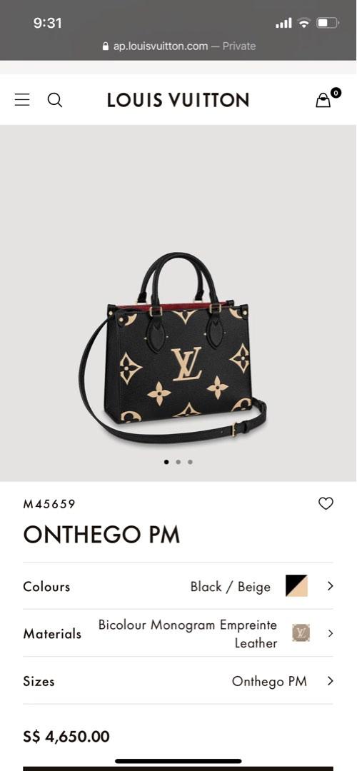 Black Louis Vuitton Bag - Buy LV Black OnTheGo Bag - Dilli Bazar