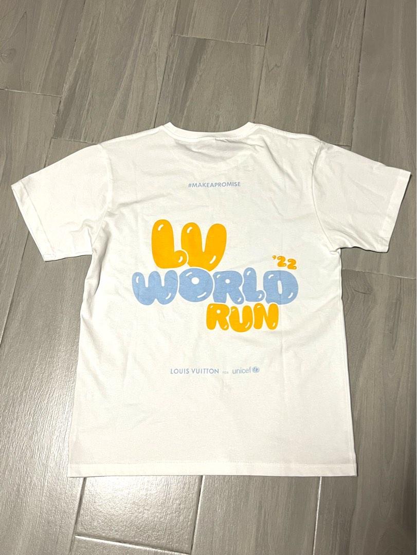 Louis Vuitton For Unicef World Run '22 T-shirt White 100% Cotton Size XL