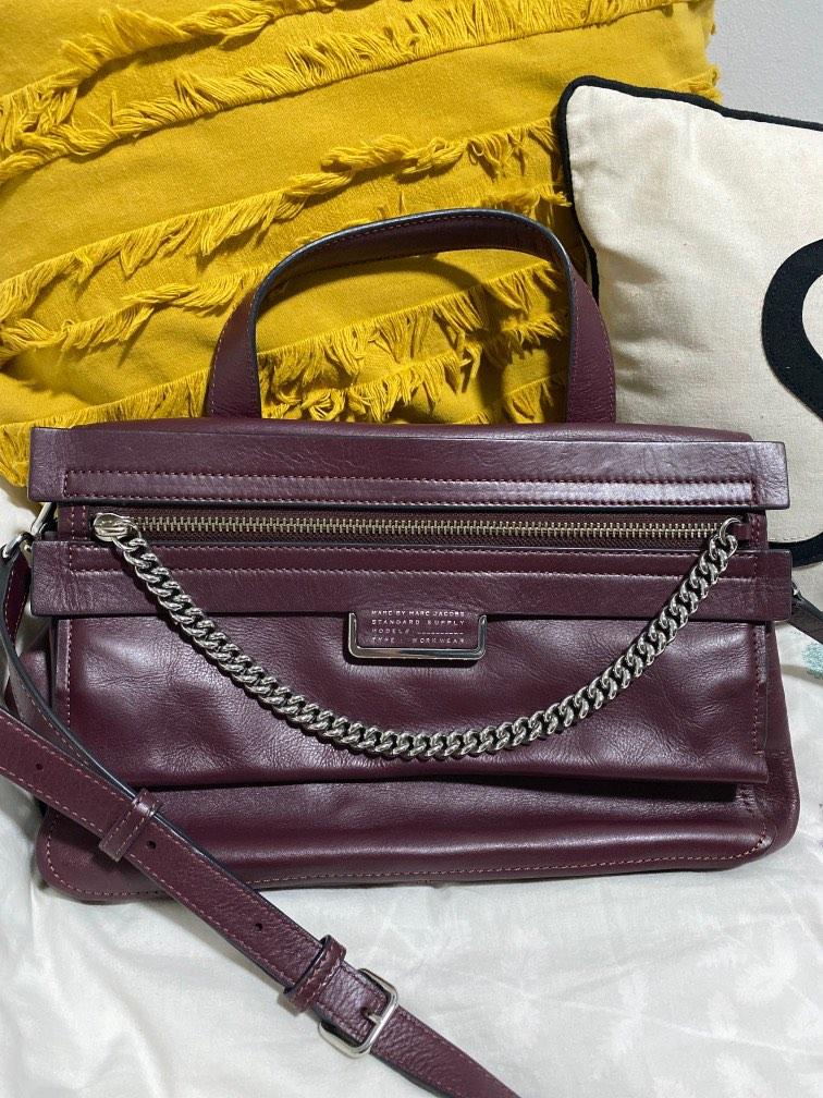 Marc by Marc Jacobs burgundy leather bag