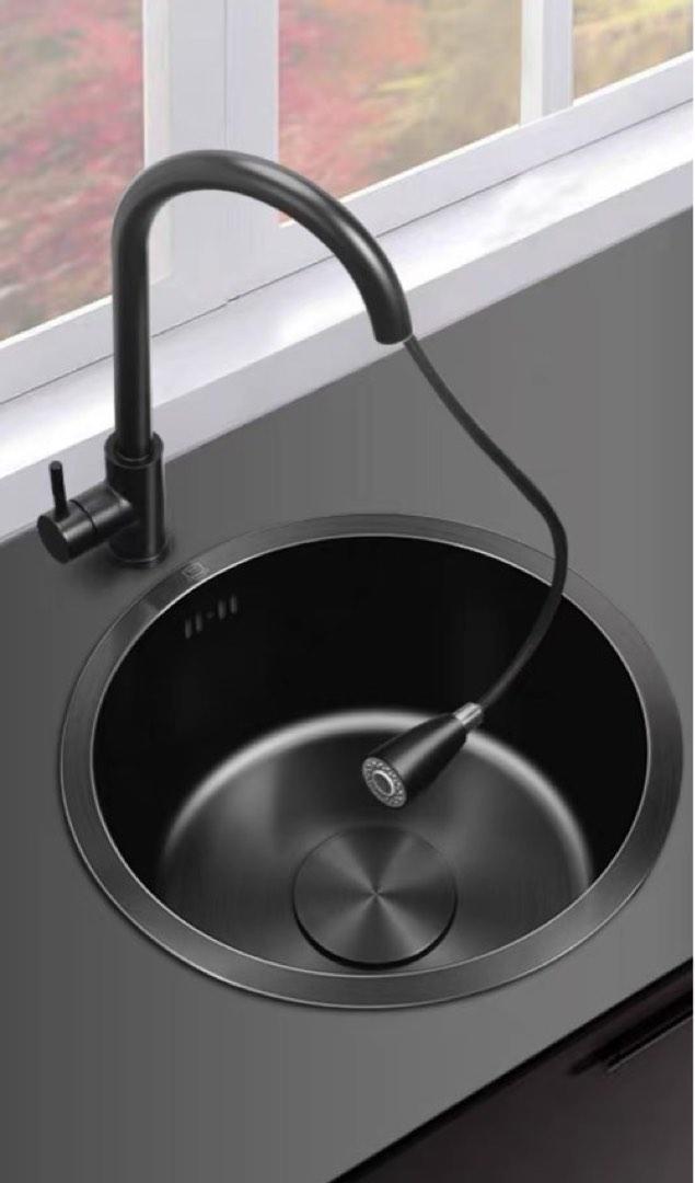 Final sale Matt black pull out mixer kitchen tap, Furniture & Home