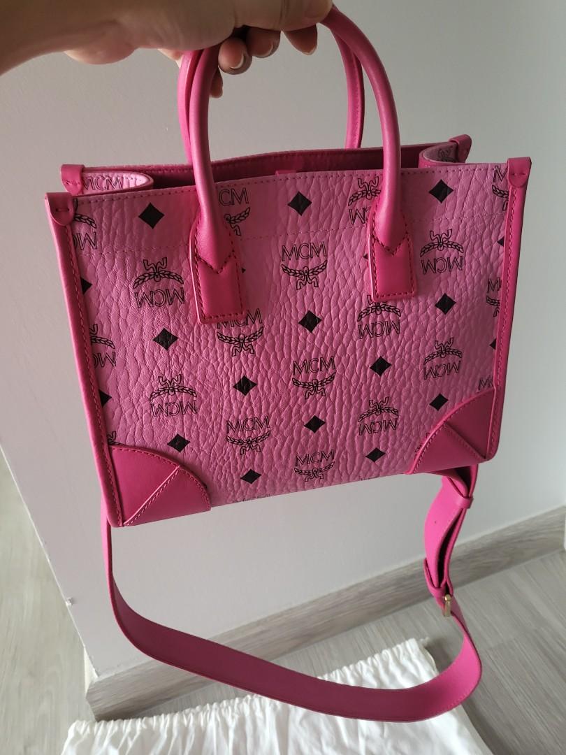 Mcm - Authenticated Handbag - Cloth Pink for Women, Never Worn, with Tag