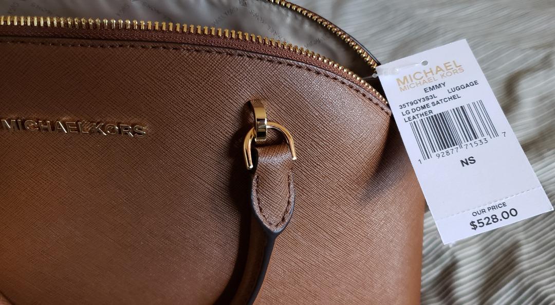 BRAND NEW) MICHAEL KORS EMMY DOME SAFFIANO LEATHER BAG WITH STRAP, Luxury,  Bags & Wallets on Carousell