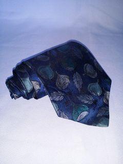 Missy's FENDI Blue Leaves Print Necktie