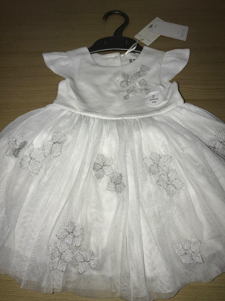 Mothercare 3 6m Baby Occasion White Dress with Bloomer Babies Kids Babies Kids Fashion on Carousell