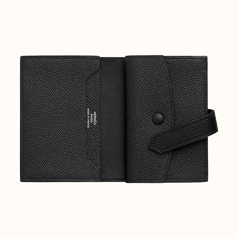 NEW Hermes Bearn mini monochrome wallet | So Black 黑扣| Full Set