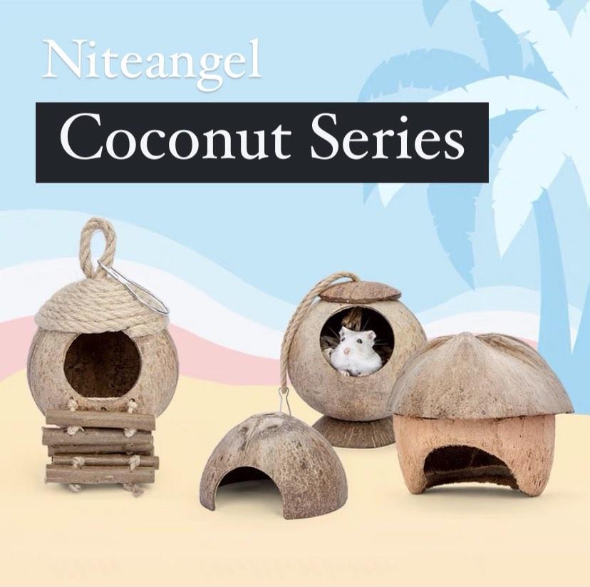 Curated visual reference: Picture Idea: Niteangel Hamster Coconut Hideouts Pet Supplies Homes Other Pet