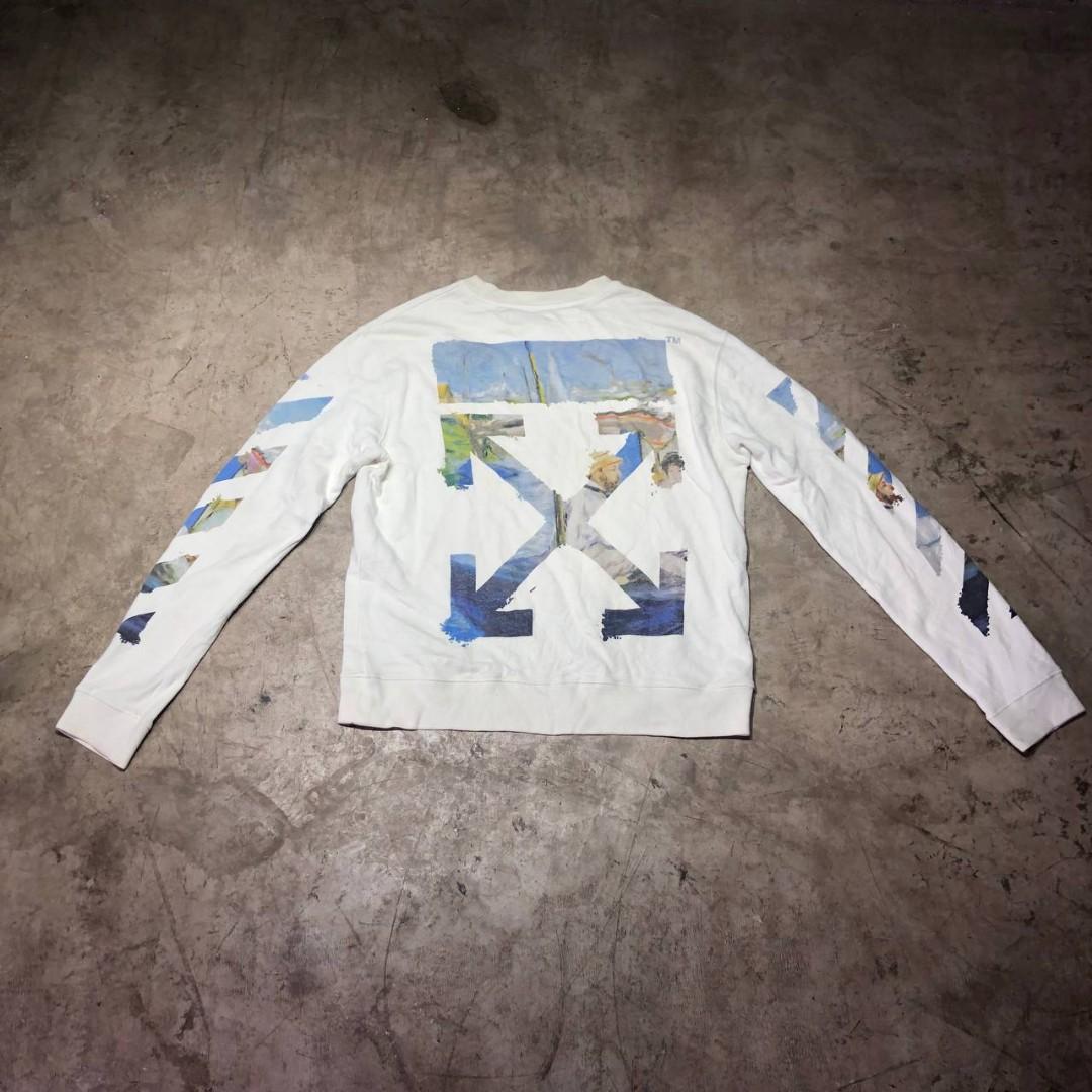 Off White Oil Painting Arrows Crewneck long sleeves