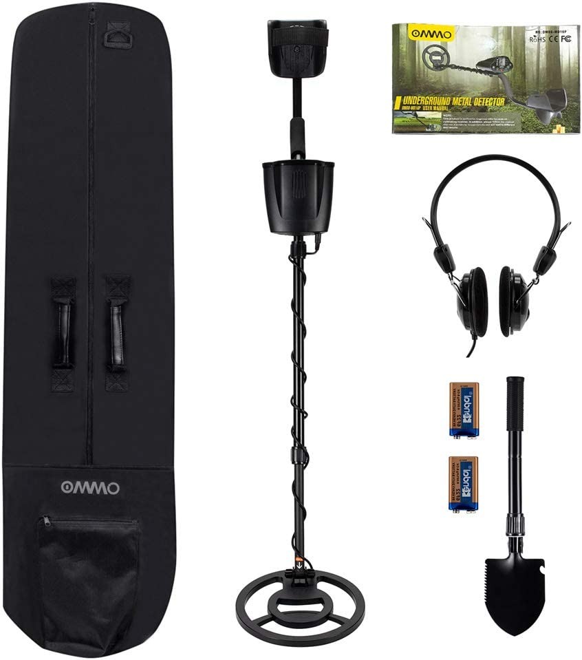 "OMMO Metal Detector for Adults/Kids, with Pinpoint, DISC and
