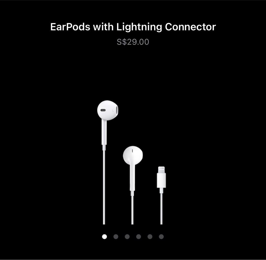 Original Apple Earphones with Lightning Connector, Audio, Earphones on