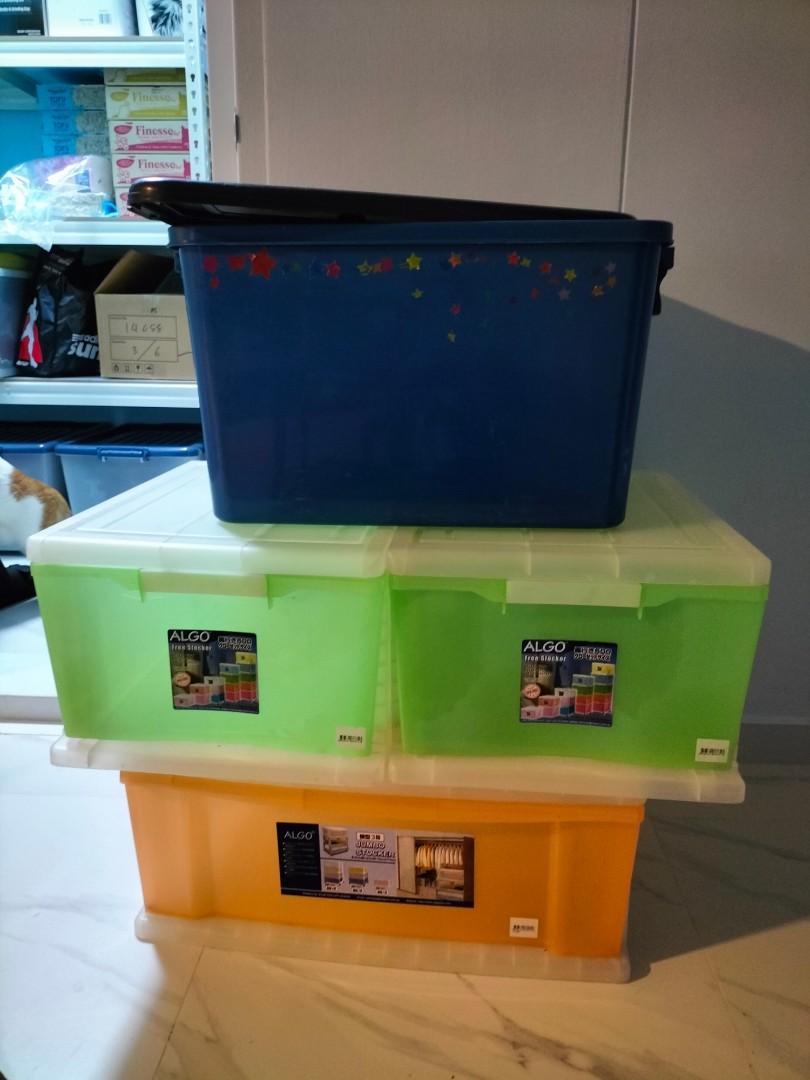 Plastic storage boxes, Furniture & Home Living, Home Improvement