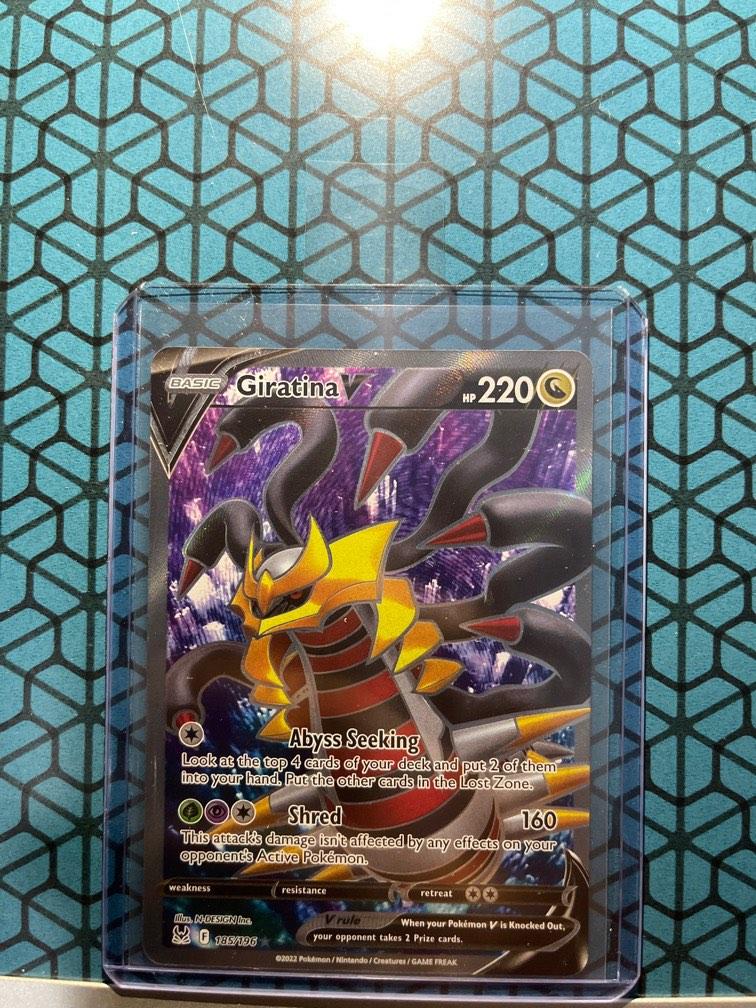  Pokemon - Giratina V - 185/196 Lost Origin Full Art Card : Toys  & Games