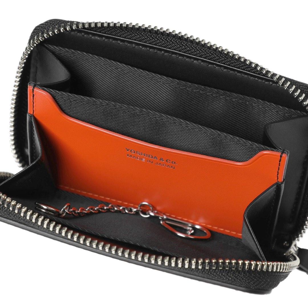 小物 POTER ENCHASE WALLET Porter Enchase Case Porter Enchase Coin & Card Case - Gray Leather