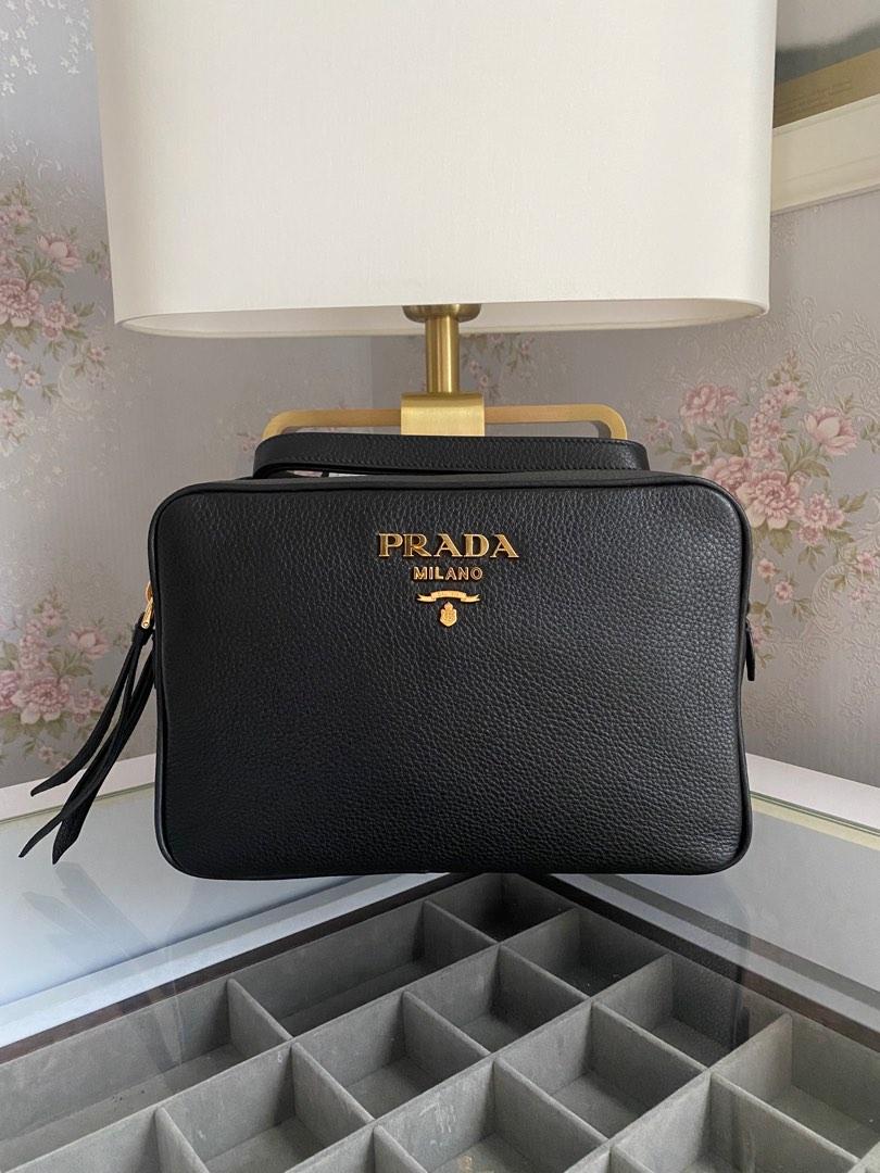 Prada Bandoliera in Pelle Black Sarafino Handbag