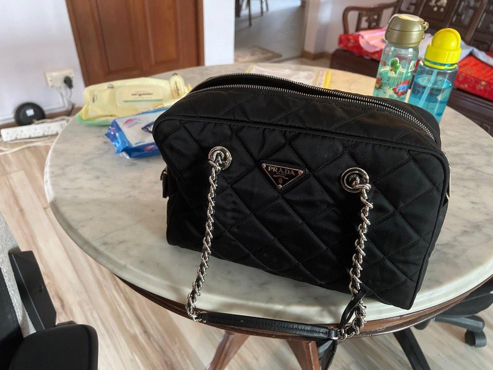 Prada quilted tessuto nylon shoulder bag 1bb903 Luxury Bags