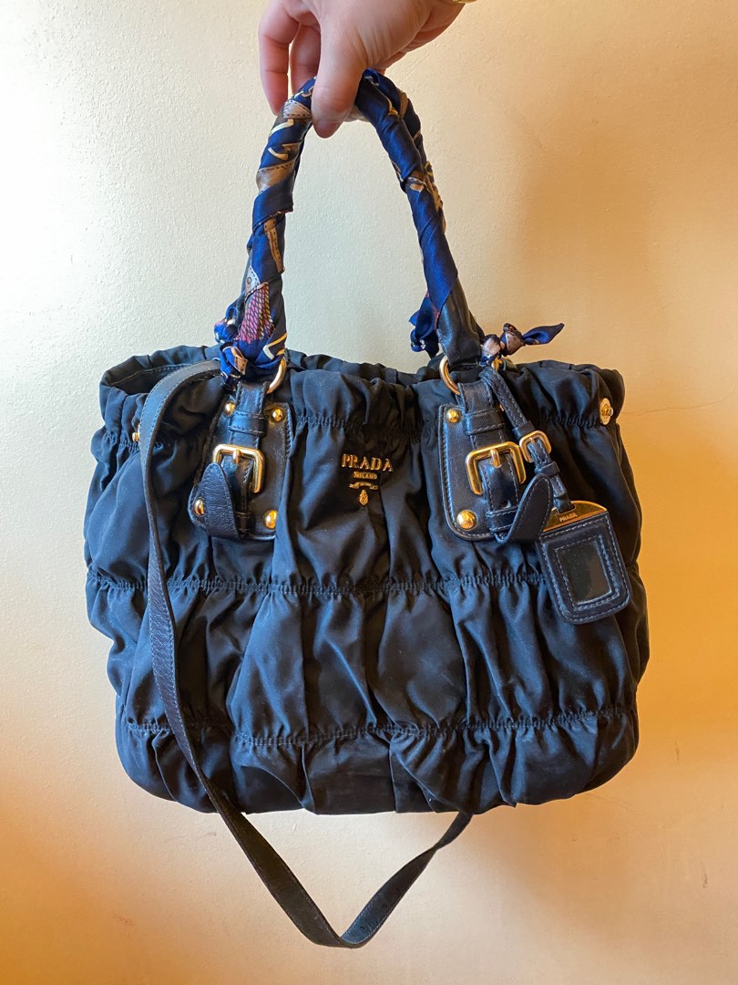 Prada tessuto gaufre nylon bag deals
