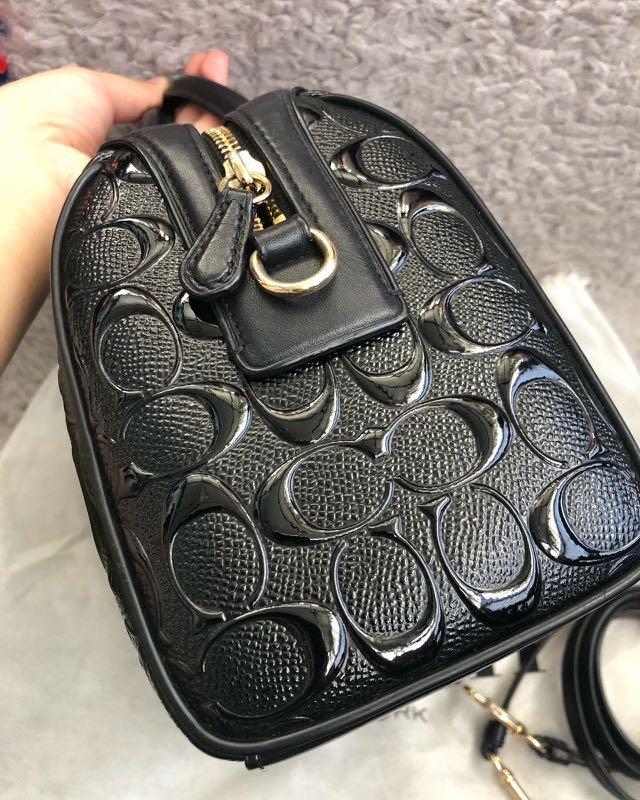 Coach mini discount bennett embossed black