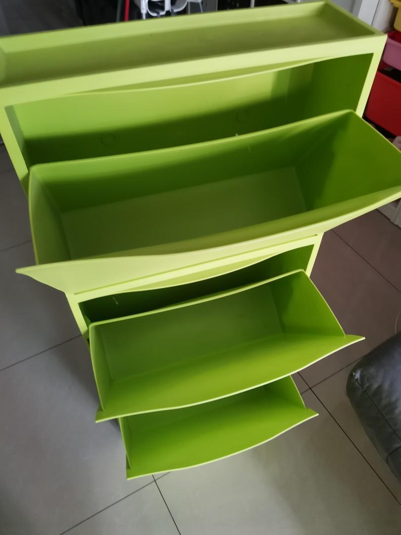 Rak Kasut Ikea Trones Hijau/ Shoe Storage, Furniture & Home