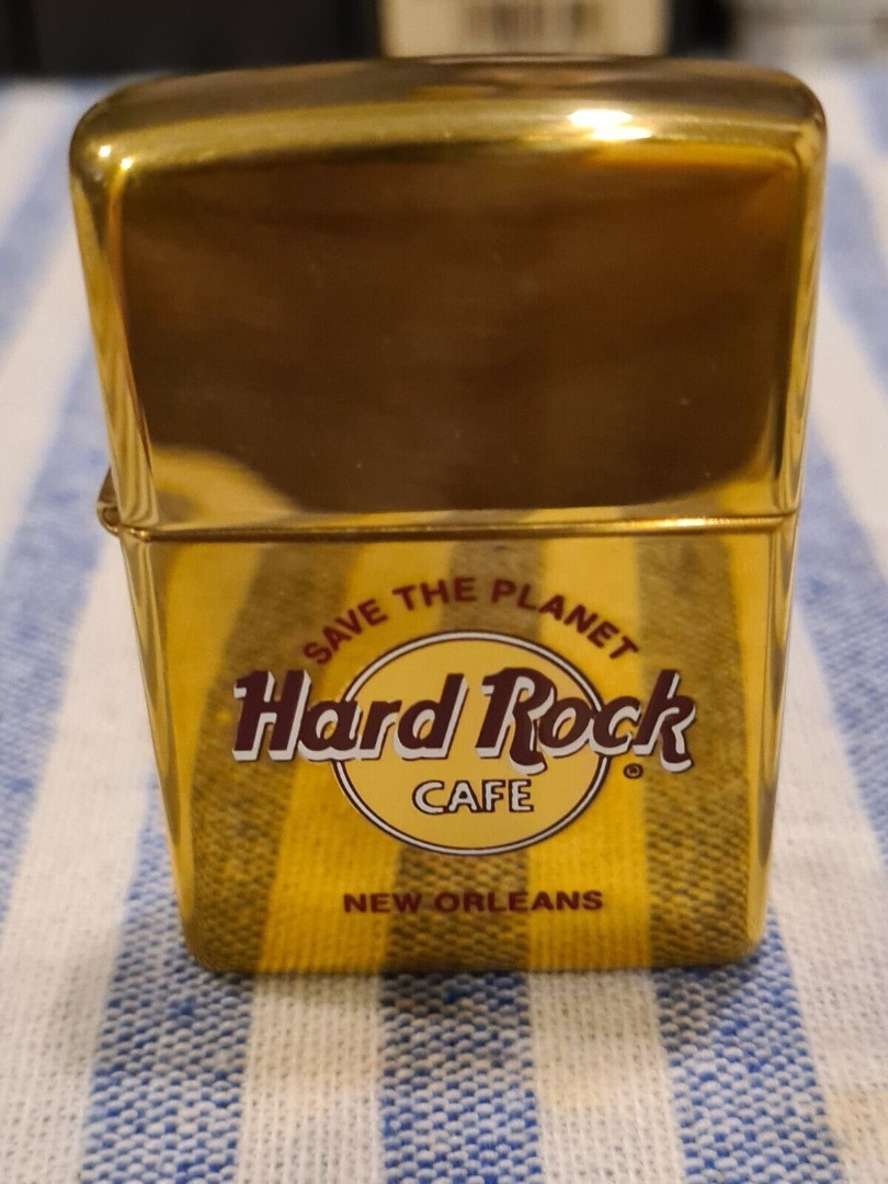 Rare! Authentic Vintage Zippo Lighter Hard Rock Cafe New Orleans 1998