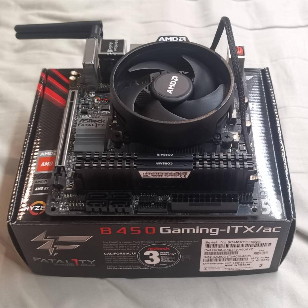 Ryzen 5 2600 ASRock Mobo 16GB Ram 1070 GTX Modular PSU 250GB SSD