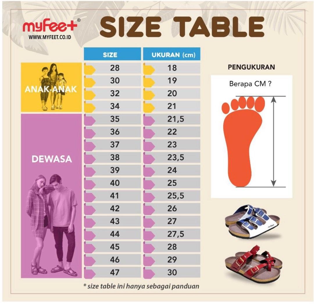 Ukuran discount sandal us
