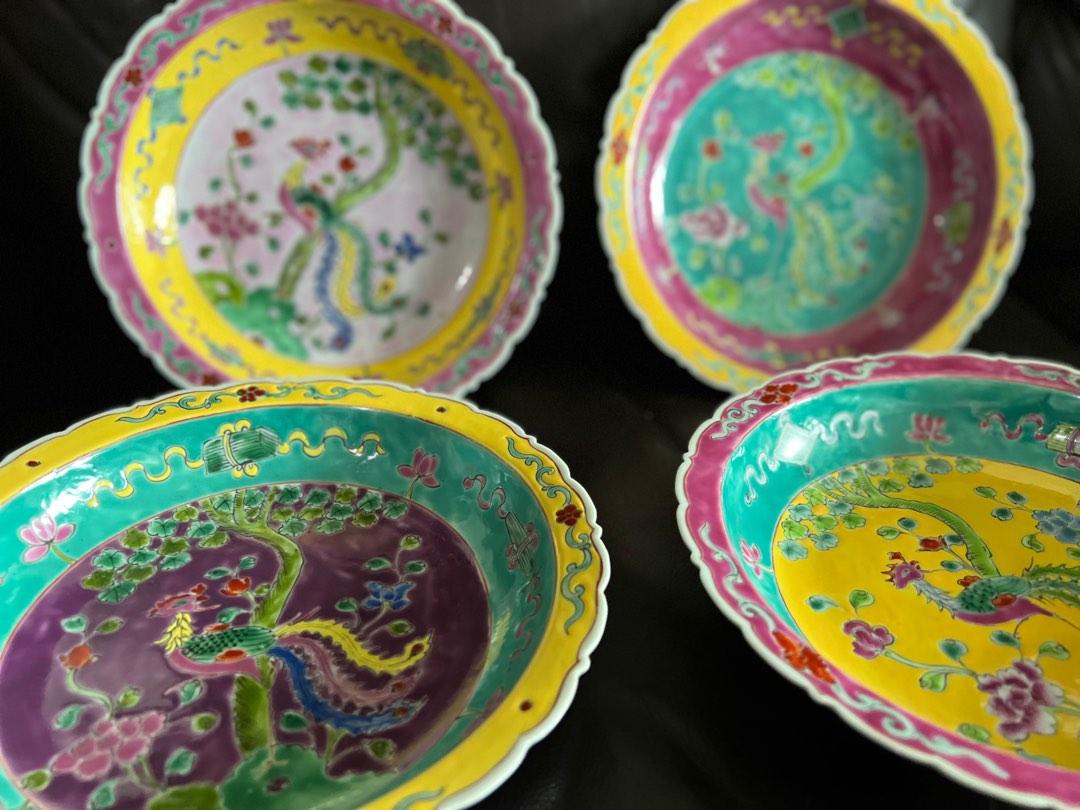 Set of Vintage Peranakan Plates, Furniture & Home Living, Kitchenware