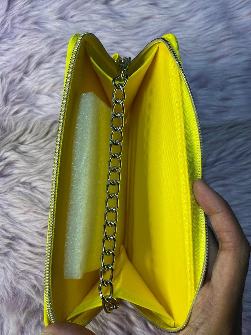 Shein Chained Yellow Pouch, Women's Fashion, Bags & Wallets, Purses