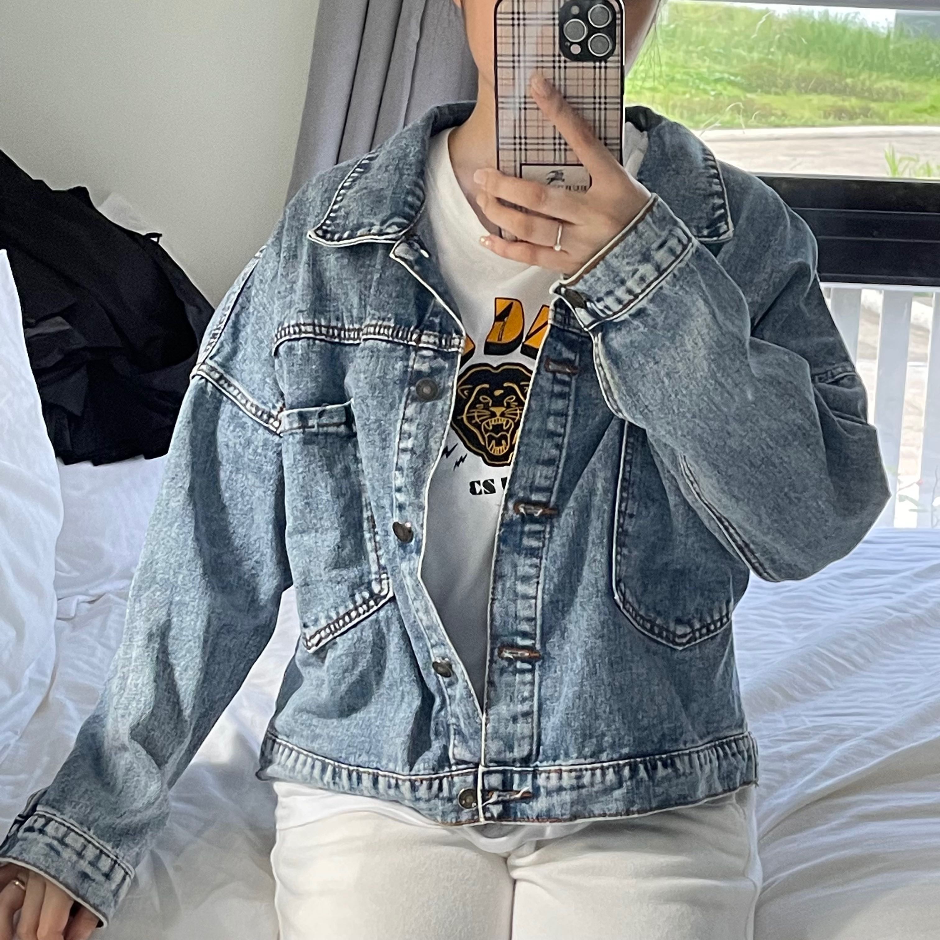 Shein oversized denim jacket store