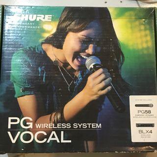 SHURE PG58/BLX4 Wireless Microphone