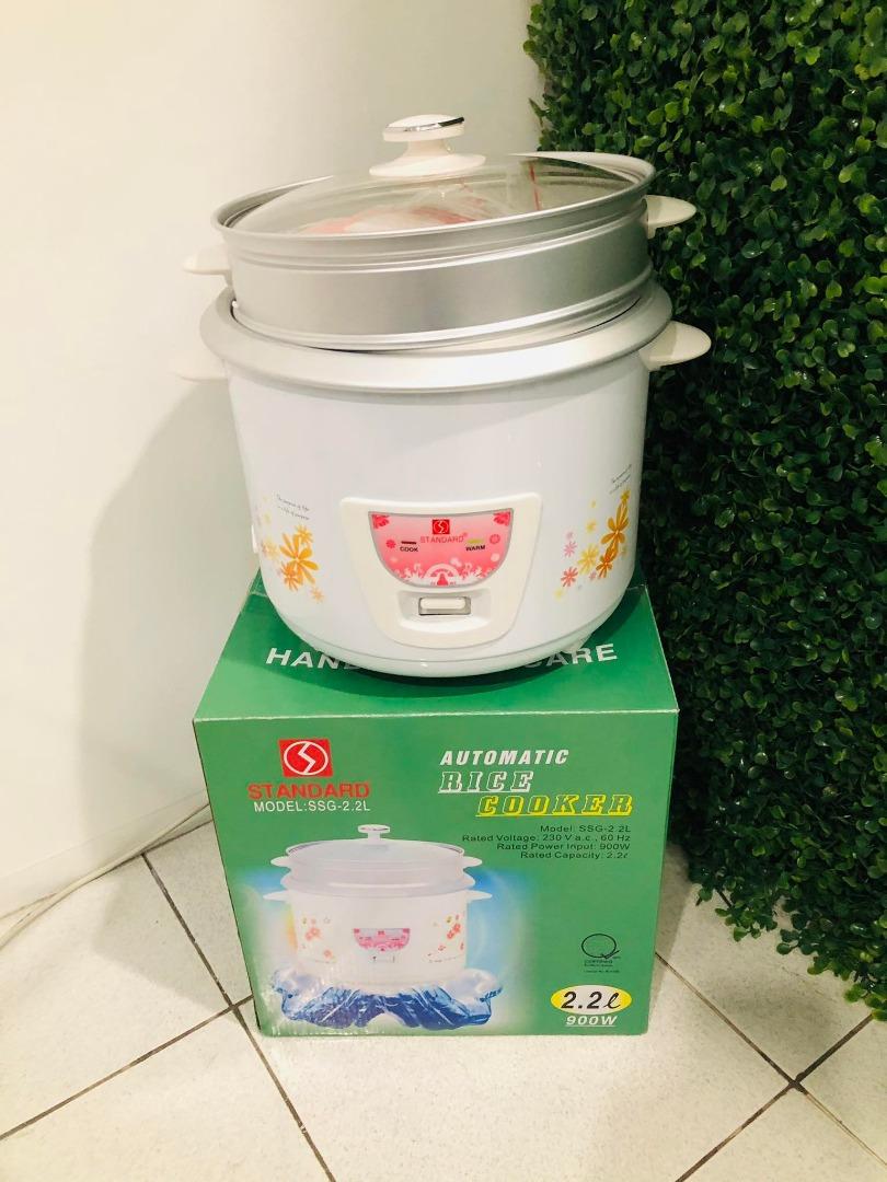 Standard 2.2L Automatic Rice Cooker With Steamer SSG-2.2L, TV & Home ...