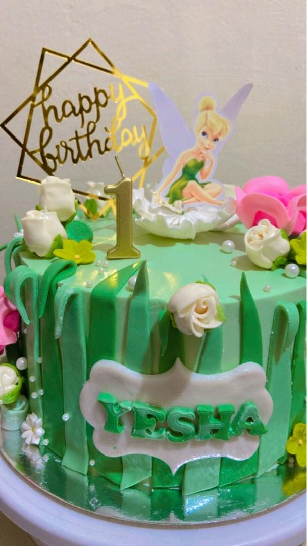 Tinkerbell Theme Cake, Food & Drinks, Homemade Bakes on Carousell