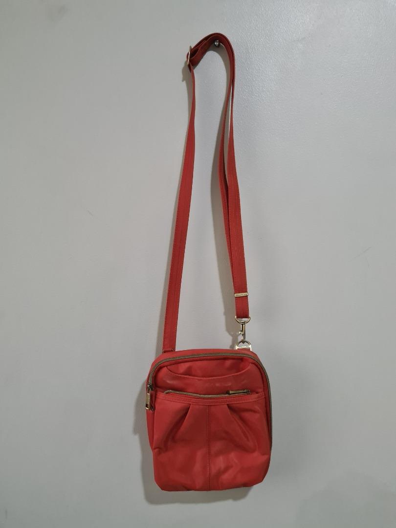 Travelon Red Body Bag, Women's Fashion, Bags & Wallets, Crossbody Bags